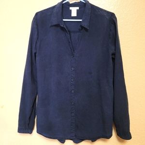 Matty M Women Midnight Navy Blouse Size L